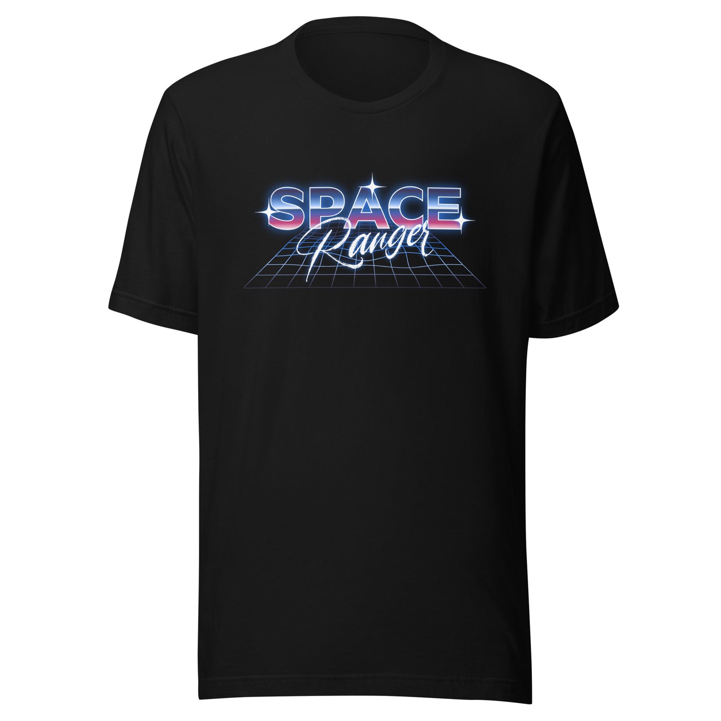 Blue Neon Space Ranger Short Sleeve Shirt