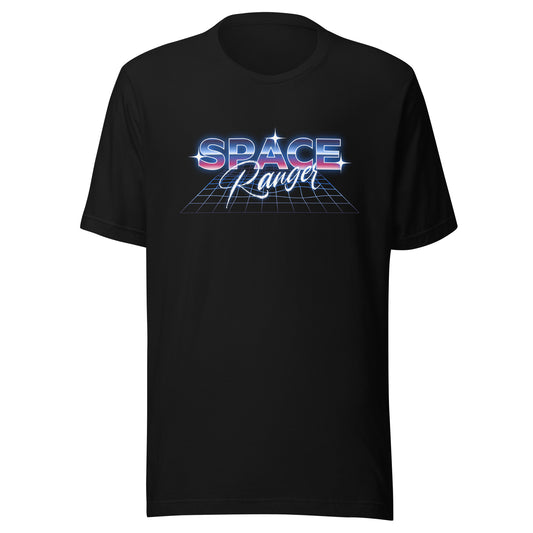 Blue Neon Space Ranger Short Sleeve Shirt